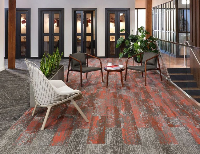 Modular carpet tiles for flooring