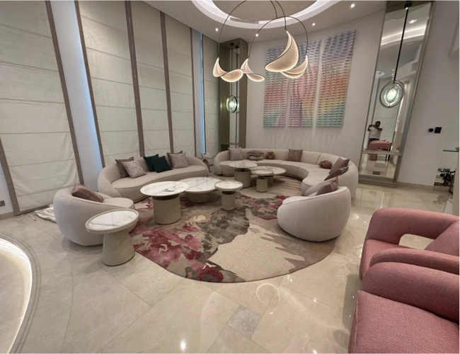 Round carpet for home decor