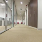 Sustainable, green office carpet.