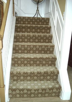 Patterned stair carpet for Dubai homes