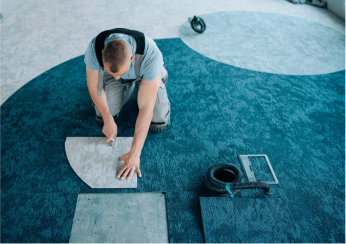 Expert carpet installation service.