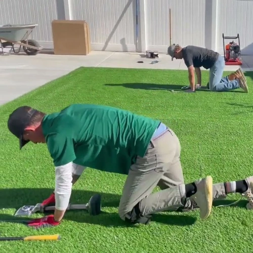Premium grass carpet installation services.
