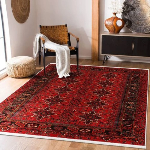 Authentic handmade Turkish rug in Dubai home