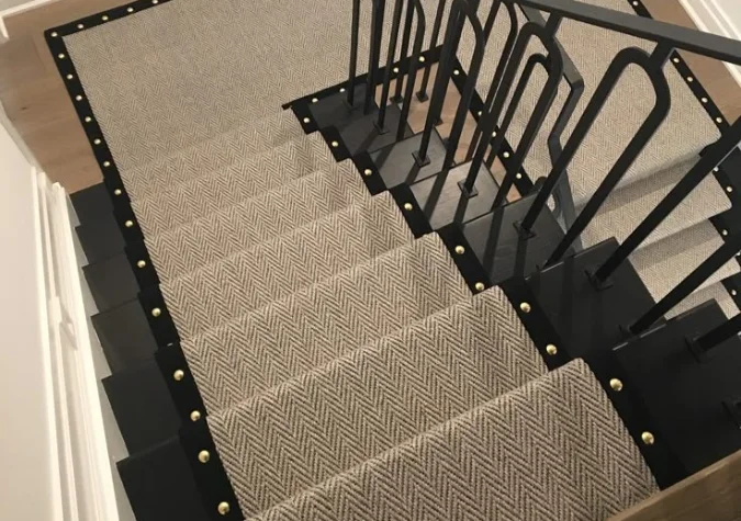 Premium elegant stair carpet safe use