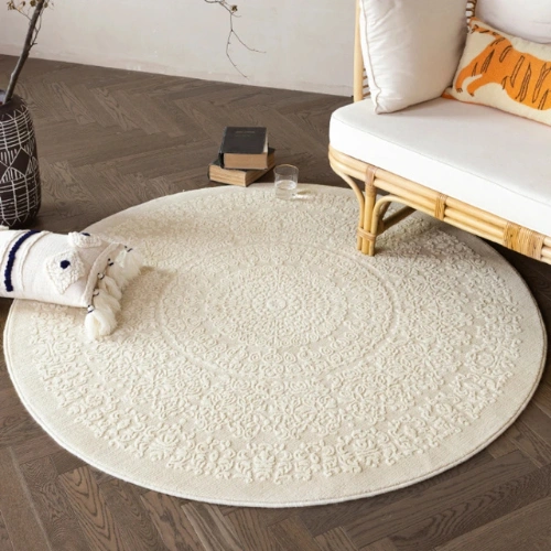 white round wool carpet Dubai