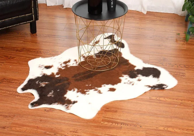Black cowhide rug Dubai