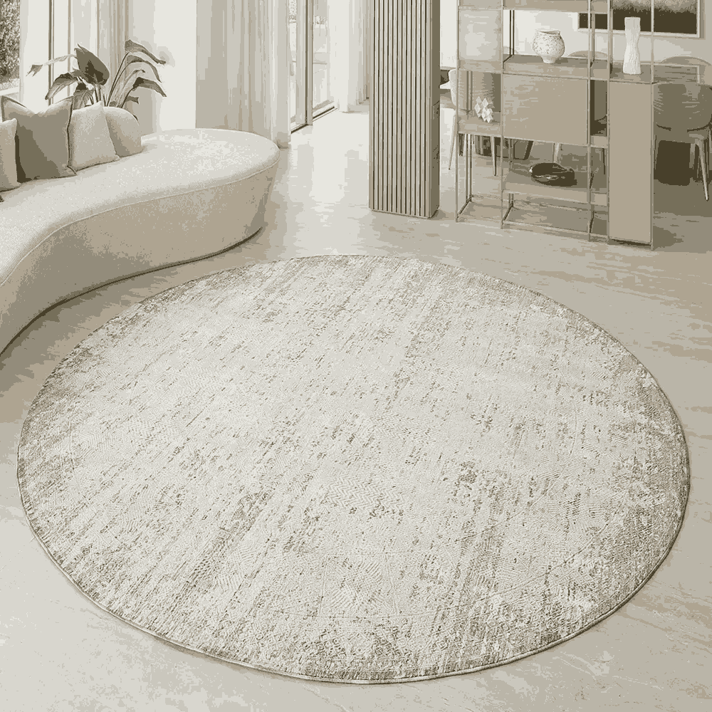 Faded Traditional Patterned Carpet