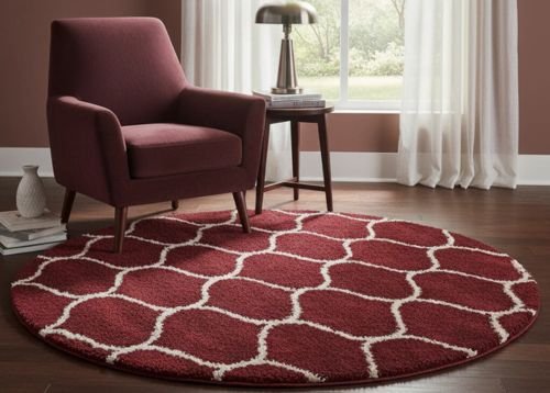 Moroccan Style Round Shaggy Rug