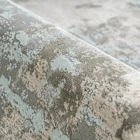 Blue Grey Abstract Textured Carpet