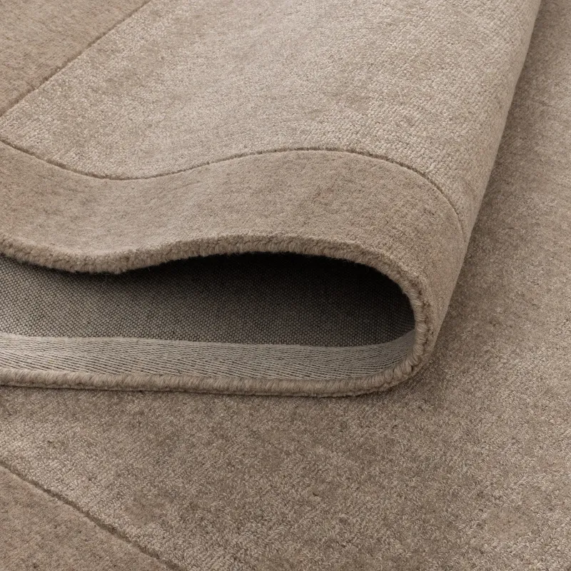 Camel Border Wool Rug