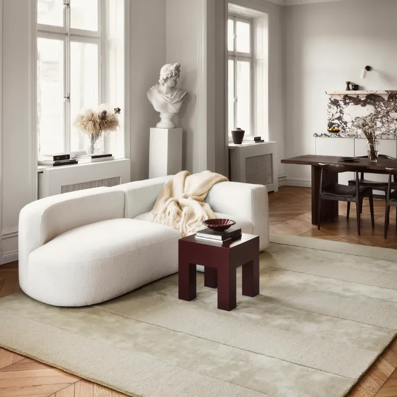 Layered Stripe Pattern Pistachio Rug