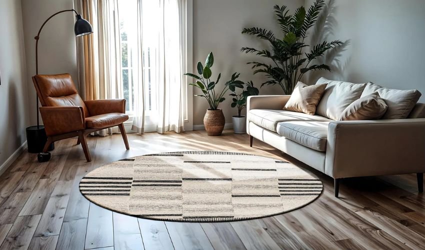 Right Size Round Rug for Your Living Room