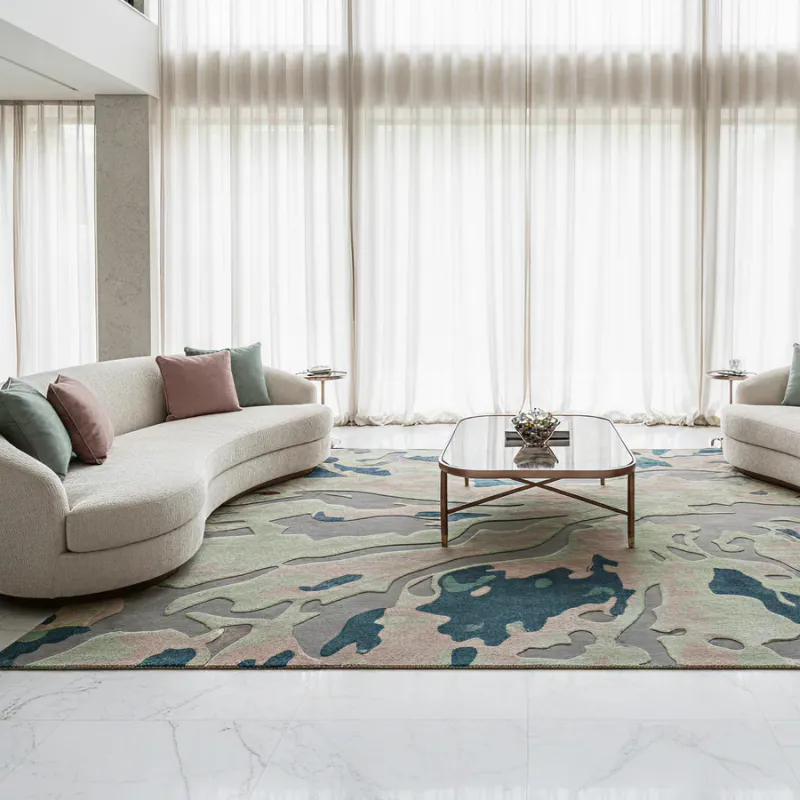 Hand-Tufted Silk & Wool Blend Rug