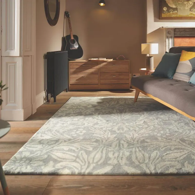 Heritage Lavender Floral Wool Rug