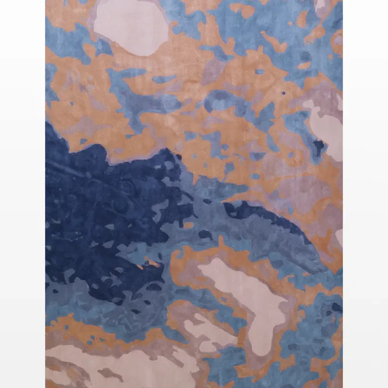 Indigo Clay Hand-Tufted Pure Bamboo Silk Rug