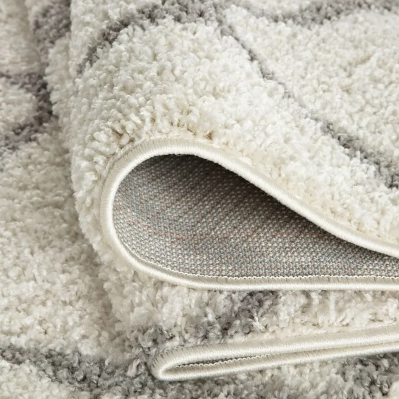 Moroccan Ivory Shaggy Rug 2