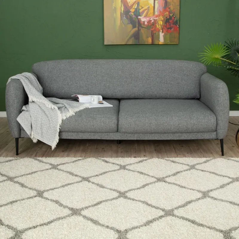 Moroccan Ivory Shaggy Rug