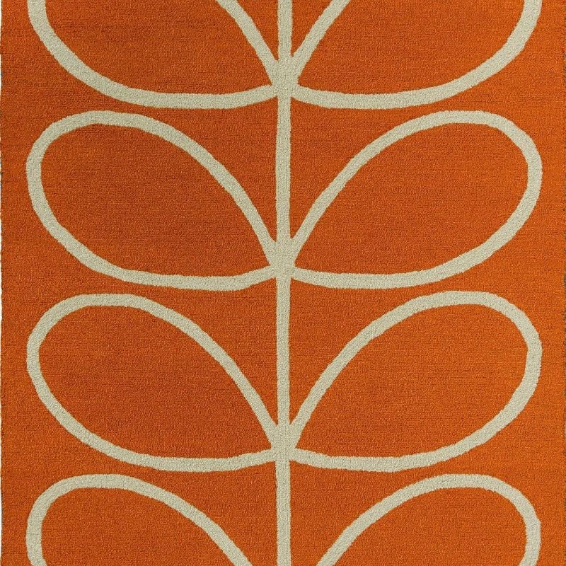 Orla Kiely Linear Stem Orange Rug 3