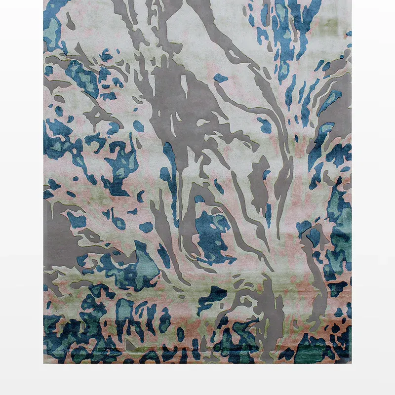 Ocean Mist Hand-Tufted Silk & Wool Blend Rug