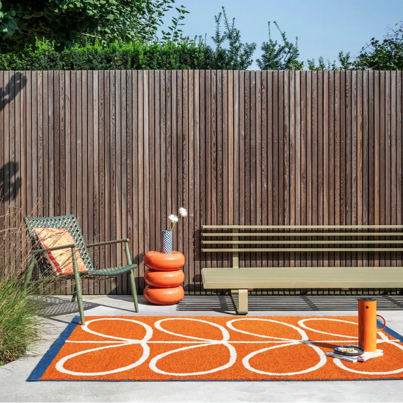 Orla Kiely Linear Stem Orange Rug