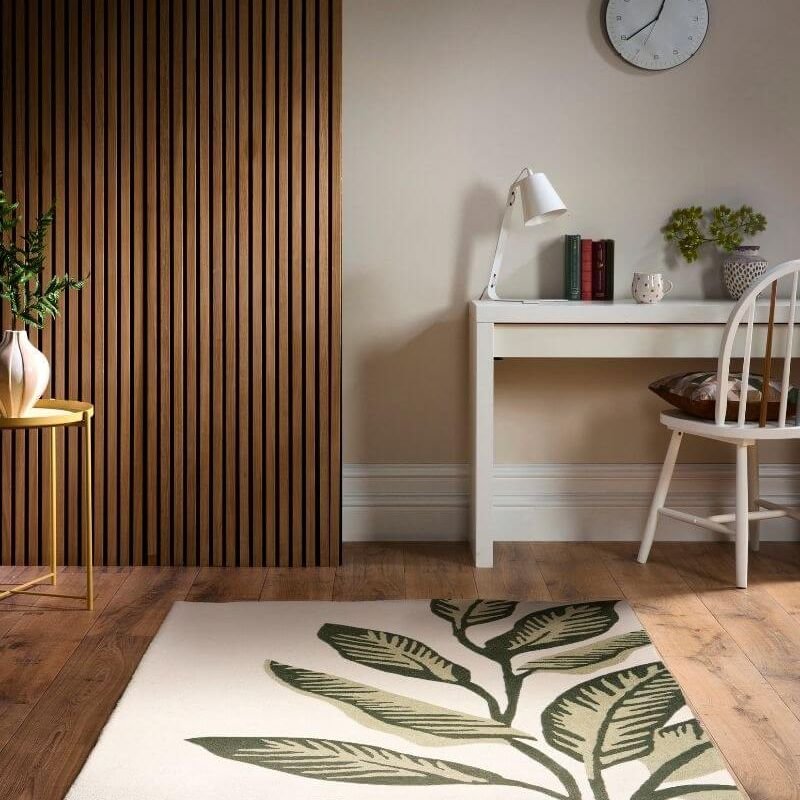 Paradise Leaf Hand-Tufted Wool Rug