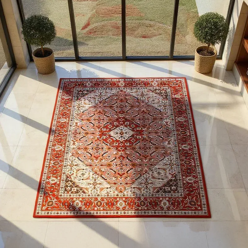 Persian Hand-Tufted Wool Rug