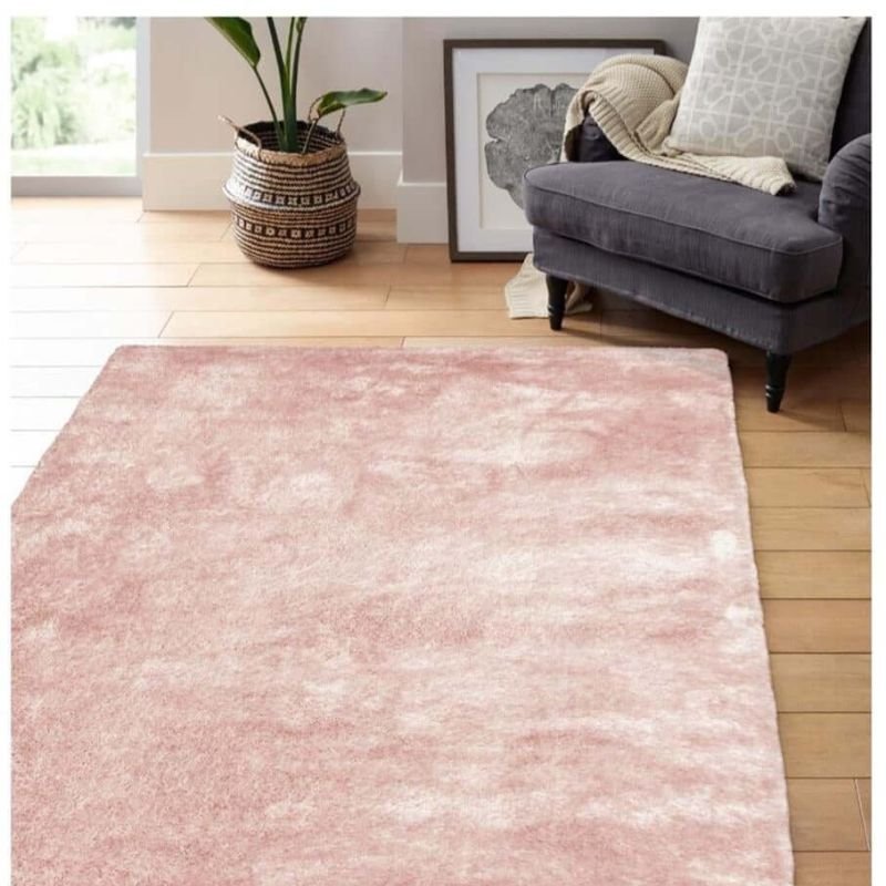 Shimmer Pink Supersoft Shaggy Rug