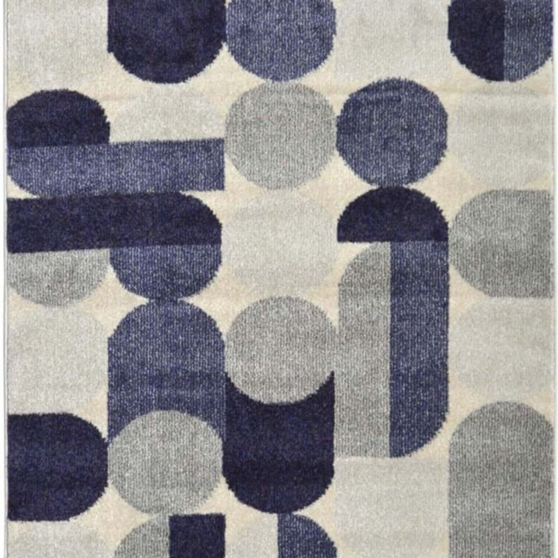 Villa Blue Abstract Rug1