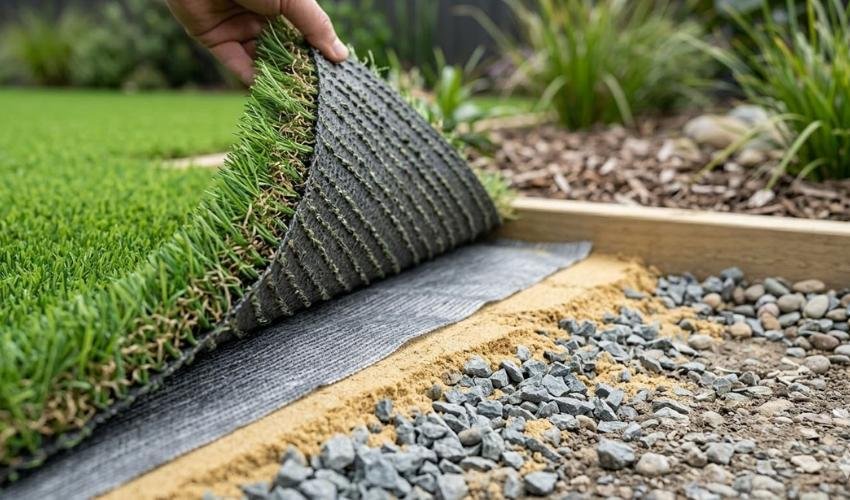Artificial Grass with Garden Borders