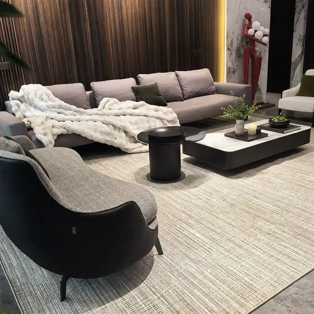 Celeste Linear Textured Custom Wool Rug UAE