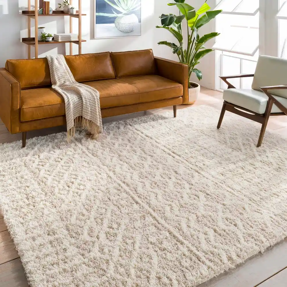 Livabliss Newton Moroccan Trellis Shag Rug