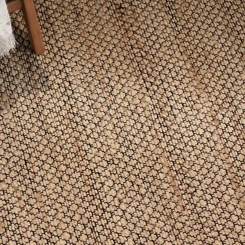 Tavira Indian Handwoven Black Border Jute Rug Dubai